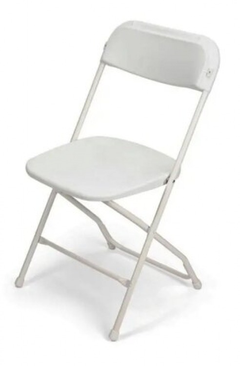 white folding chairs