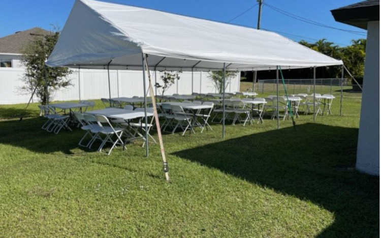 20 FT X 30FT FRAME PARTY TENT - WHITE ( WITHOUT WALLS)