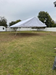 20 FT X 30FT  ECONOMIC FRAME PARTY TENT - WHITE ( WITHOUT WA